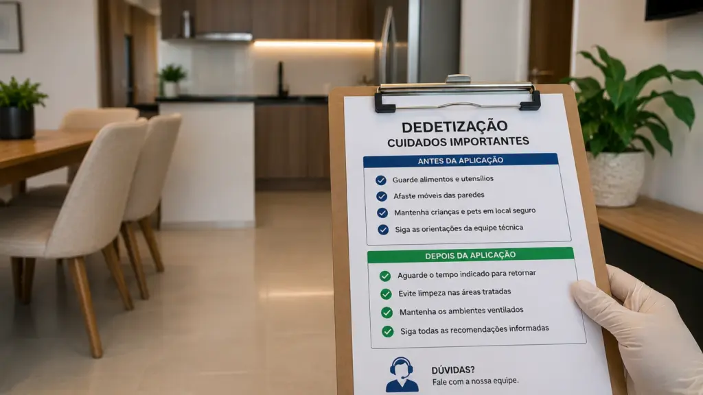O que fazer antes e depois da dedetização